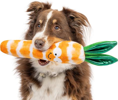Show full view: Huxley & Kent Fetchies Sweet Carrot Dog Toy, Orange/Green, Large slide 9 of 9