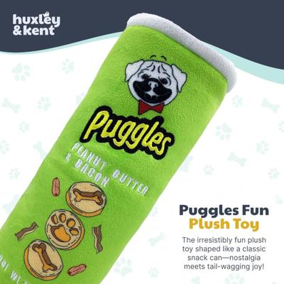 Show full view: Huxley & Kent Power Plush Puggles Can Dog Toy, Green, Large slide 2 of 9