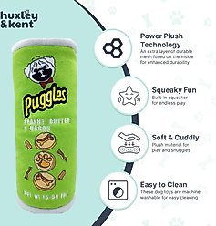 Huxley & Kent Power Plush Puggles Can Dog Toy, Green, Small slide 2 of 9