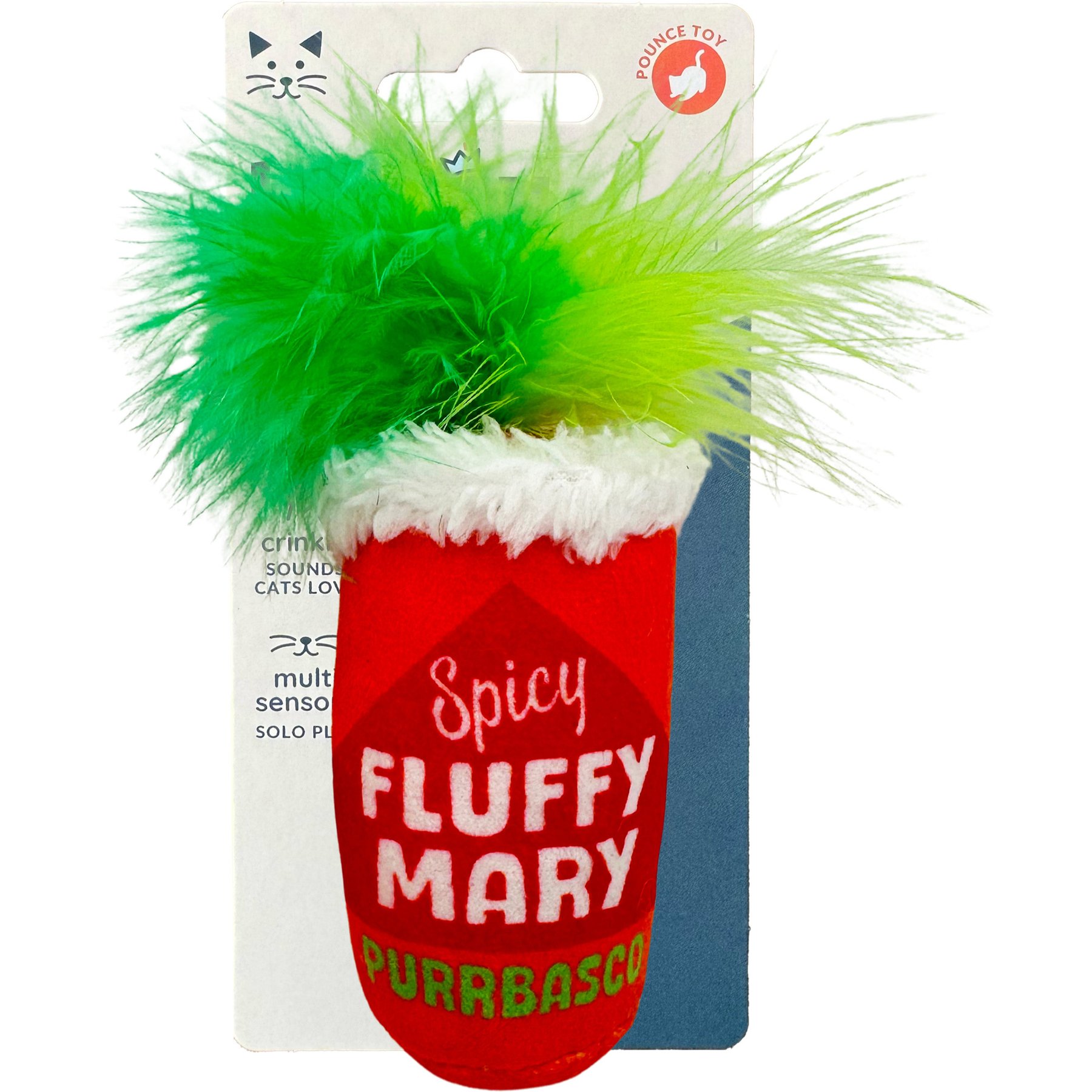 Huxley & Kent Fluffy Mary Cat Toy, Red/Green