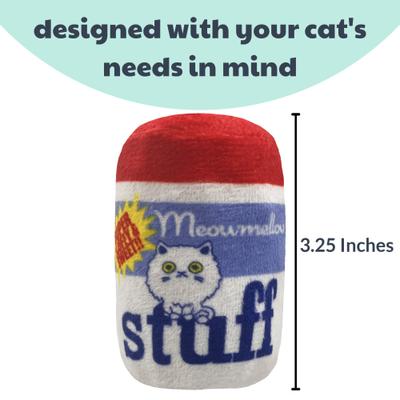 Show full view: Huxley & Kent Meowmellow Stuff Cat Toy, White/Blue, One Size slide 3 of 4