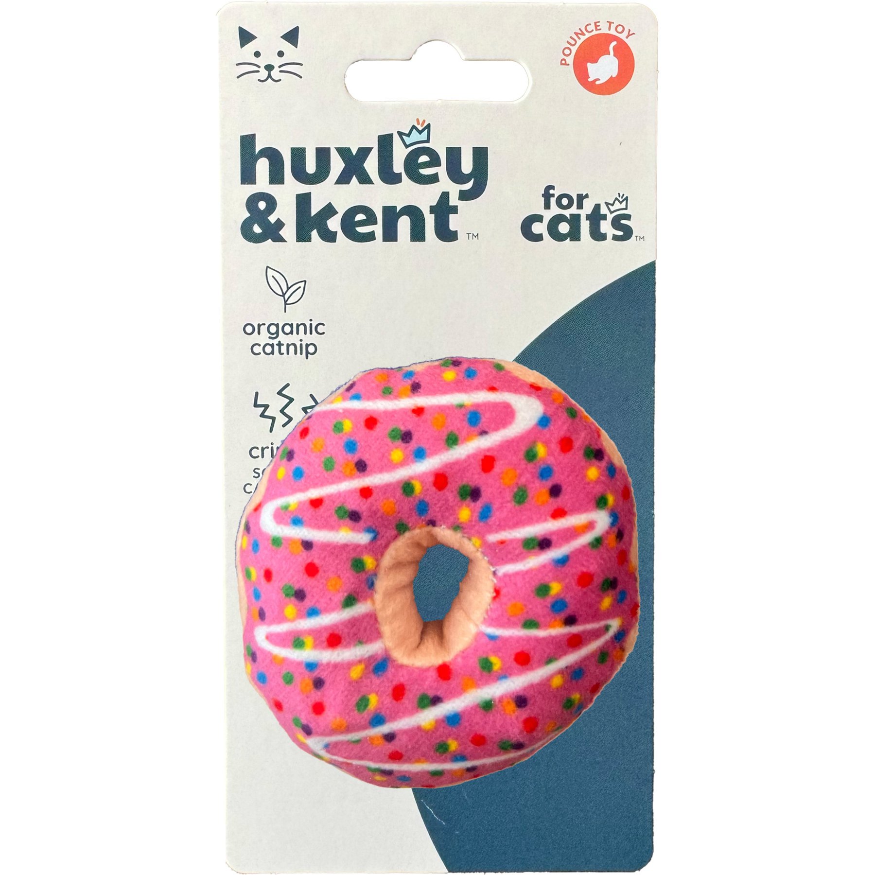Huxley & Kent Strawberry Donut Cat Toy, Pink, One Size