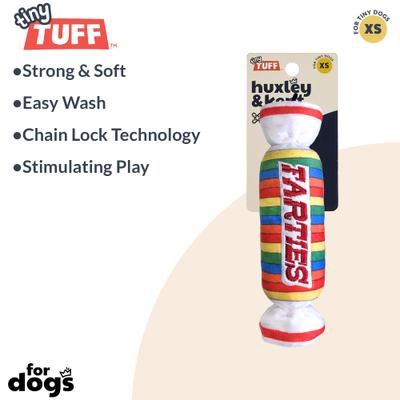 Show full view: Huxley & Kent Tiny Tuff Farties Dog Toy, Multi, One Size slide 2 of 3