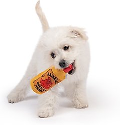 Huxley & Kent Tiny Tuff Hairball Cinnamon Whisky Dog Toy, Tan/Red, One Size slide 2 of 4