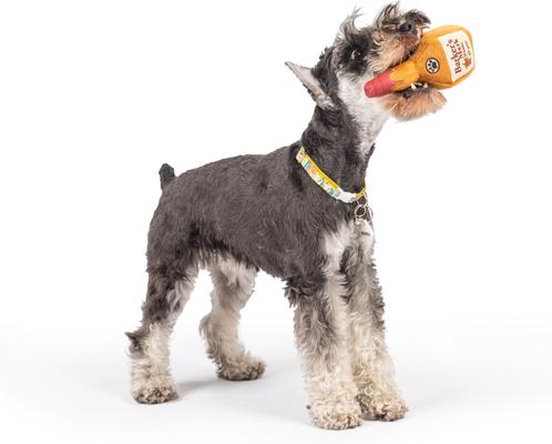 Show full view: Huxley & Kent Tiny Tuff Barker's Mark Dog Toy, Brown, One Size slide 5 of 6