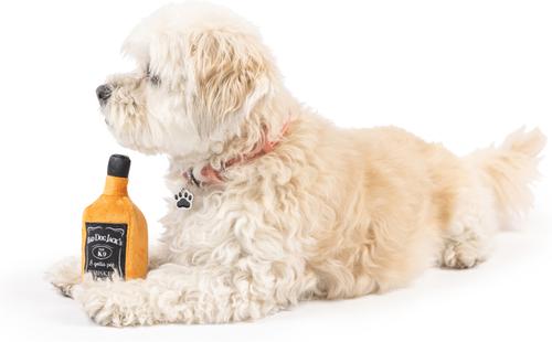 Show full view: Huxley & Kent Tiny Tuff Bad Jack's Whiskey Dog Toy, Black/Tan, One Size slide 5 of 5