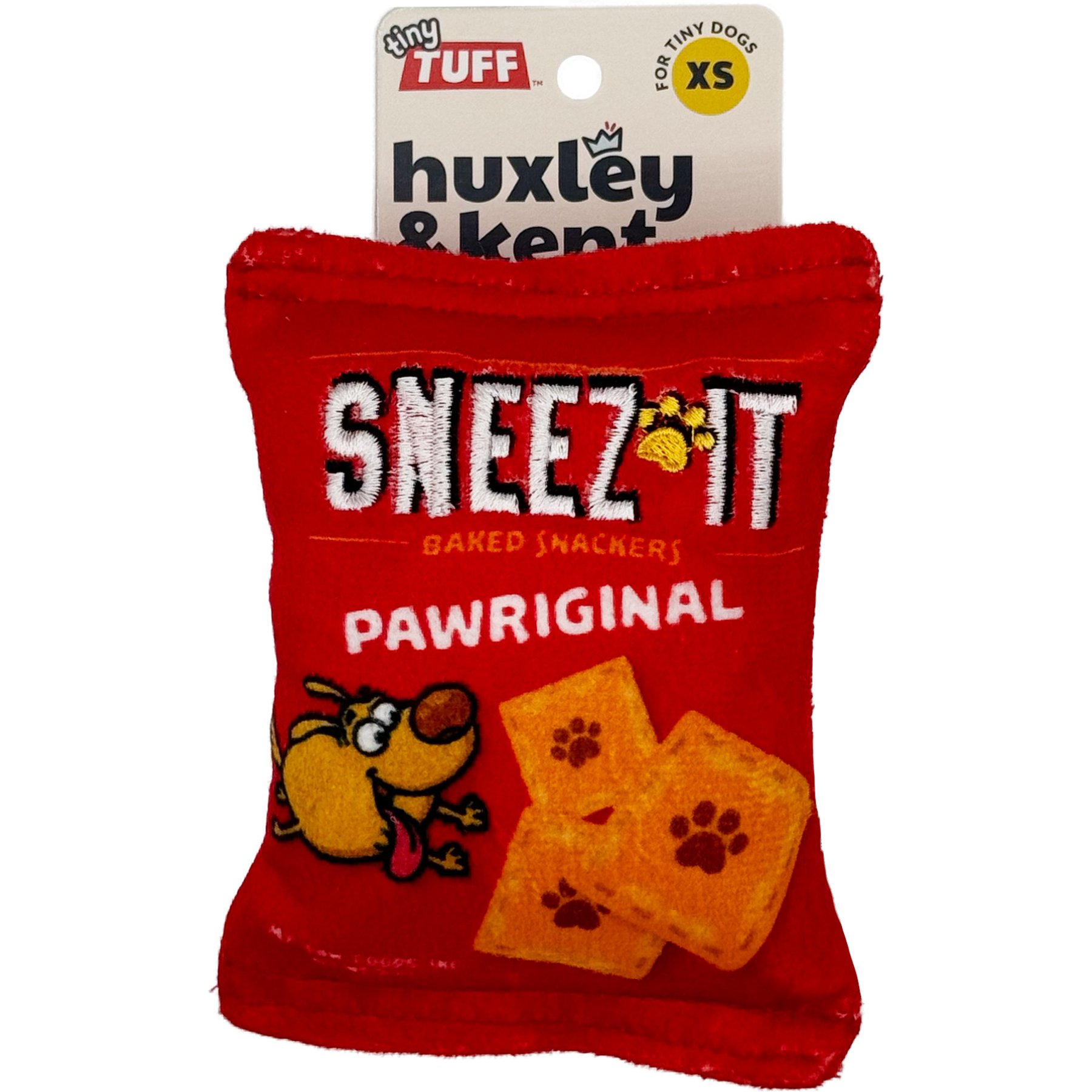 Huxley & Kent Tiny Tuff Sneez-It Dog Toy, Red/Orange, One Size