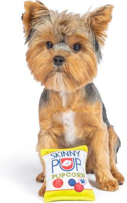 Show full view: Huxley & Kent Tiny Tuff Skinny Pup Dog Toy, White/Green/Red, One Size slide 6 of 7