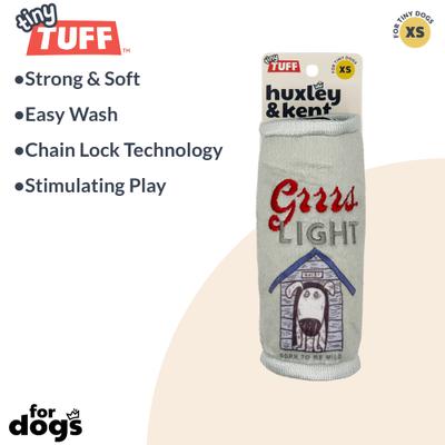 Show full view: Huxley & Kent Tiny Tuff Grrrs Light Dog Toy, Gray, One Size slide 2 of 5