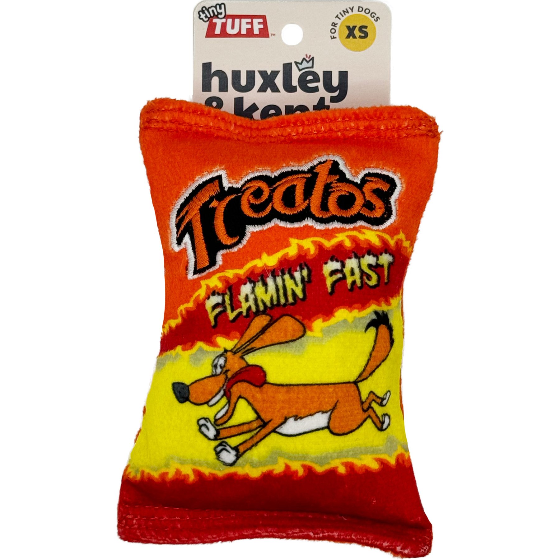 Huxley & Kent Tiny Tuff Treatos Snacks Dog Toy, Orange/Yellow, One Size