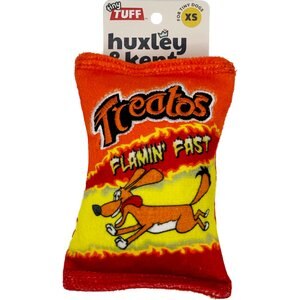 Huxley & Kent Tiny Tuff Treatos Snacks Dog Toy, Orange/Yellow, One Size