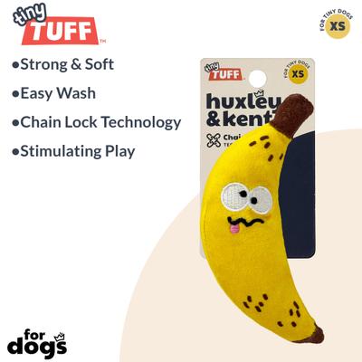 Show full view: Huxley & Kent Tiny Tuff Bruiser Banana Dog Toy, Yellow, Small slide 2 of 8