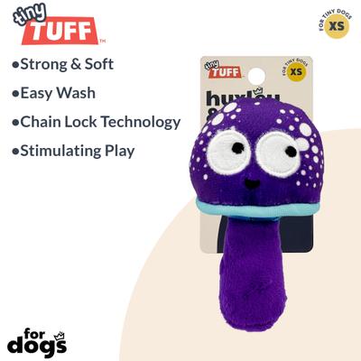 Show full view: Huxley & Kent Tiny Tuff Mellow Mushroom Dog Toy, Purple, X-Small slide 2 of 7