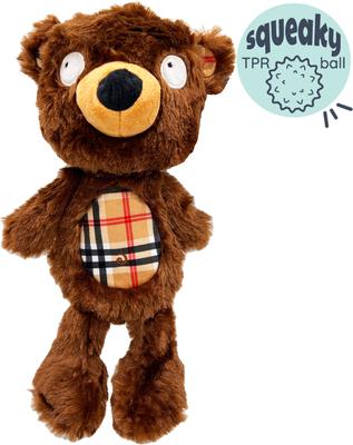 Show full view: Huxley & Kent Slappies Beary Styles Dog Toy, Brown/Tan, Large slide 5 of 8