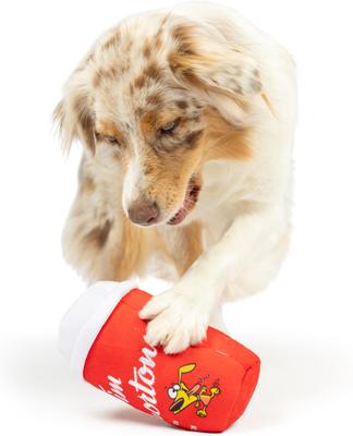 Show full view: Huxley & Kent Power Plush Tim Snortons Coffee Dog Toy, Red, Large slide 6 of 7