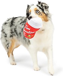 Huxley & Kent Power Plush Tim Snortons Coffee Dog Toy, Red, Large