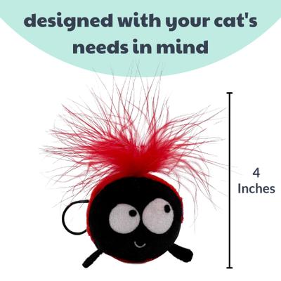 Show full view: Huxley & Kent Flinger Ladybug Cat Toy, Red/Black, One Size slide 3 of 6