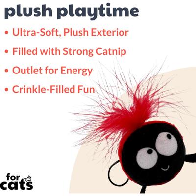 Show full view: Huxley & Kent Flinger Ladybug Cat Toy, Red/Black, One Size slide 2 of 6