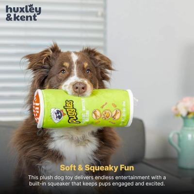 Show full view: Huxley & Kent Power Plush Puggles Can Dog Toy, Green, Large slide 6 of 9