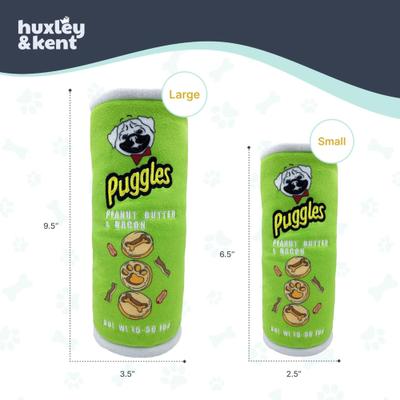 Show full view: Huxley & Kent Power Plush Puggles Can Dog Toy, Green, Large slide 4 of 9