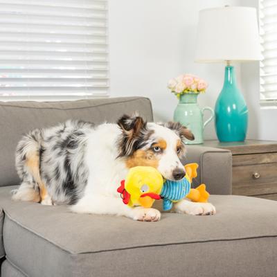 Show full view: Huxley & Kent Slappies Kernal Pecker Dog Toy, Yellow/Blue, Large slide 5 of 8