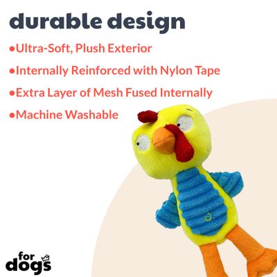 Show full view: Huxley & Kent Slappies Kernal Pecker Dog Toy, Yellow/Blue, Large slide 2 of 8