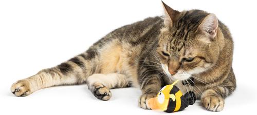 Show full view: Huxley & Kent Flinger Bumble Bee Cat Toy, Yellow/Black, One Size slide 6 of 6