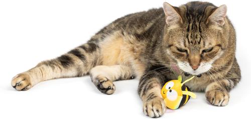 Show full view: Huxley & Kent Flinger Bumble Bee Cat Toy, Yellow/Black, One Size slide 5 of 6