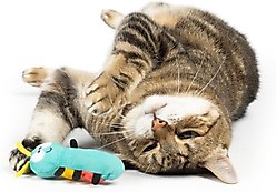 Huxley & Kent Caterpillar Cat Toy, Teal Yellow/Red slide 2 of 5