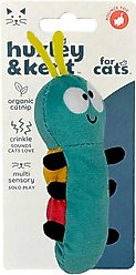 Huxley & Kent Caterpillar Cat Toy, Teal Yellow/Red