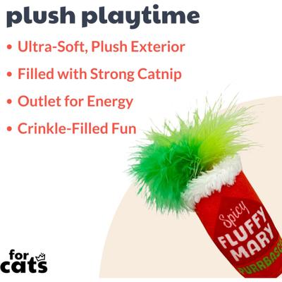 Show full view: Huxley & Kent Fluffy Mary Cat Toy, Red/Green slide 2 of 5
