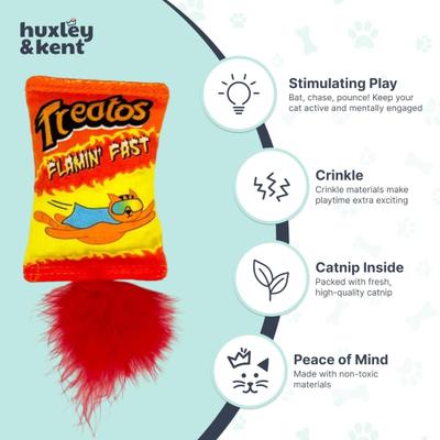 Show full view: Huxley & Kent Treatos Snacks Cat Toy, Orange/Yellow, One Size slide 3 of 7