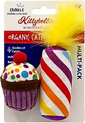 Huxley & Kent Mewow Cupcake & Candle Cat Toy, Purple/Multi, One Size