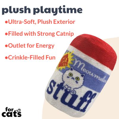 Show full view: Huxley & Kent Meowmellow Stuff Cat Toy, White/Blue, One Size slide 2 of 4