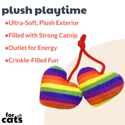 Show full view: Huxley & Kent Pride Heart Strings Cat Toy, Multi, One Size slide 2 of 5