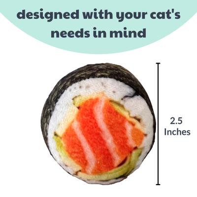 Show full view: Huxley & Kent Classic Sushi Cat Toy, Green, One Size slide 4 of 6