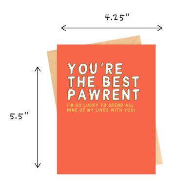 Show full view: Sweet Paws x Five Dot Post You're the Best Pawrent Greeting Card for Cat Parents slide 4 of 10