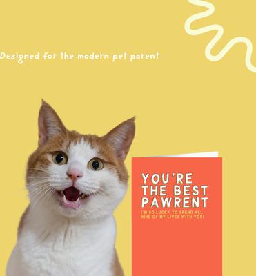 Show full view: Sweet Paws x Five Dot Post You're the Best Pawrent Greeting Card for Cat Parents slide 2 of 10