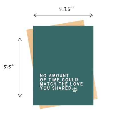 Show full view: Sweet Paws x Five Dot Post No Amount of Time Sympawthy TM Condolence Card slide 4 of 10