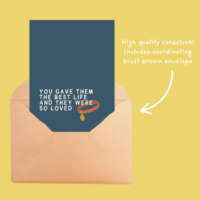 Show full view: Sweet Paws x Five Dot Post You Gave Them The Best Life Sympawthy TM Condolence Card slide 7 of 10