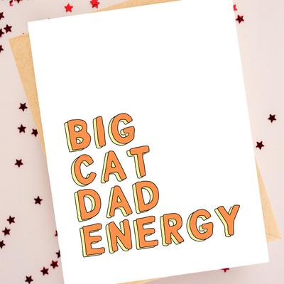 Show full view: Sweet Paws x Five Dot Post Big Cat Dad Energy Greeting Card slide 5 of 10