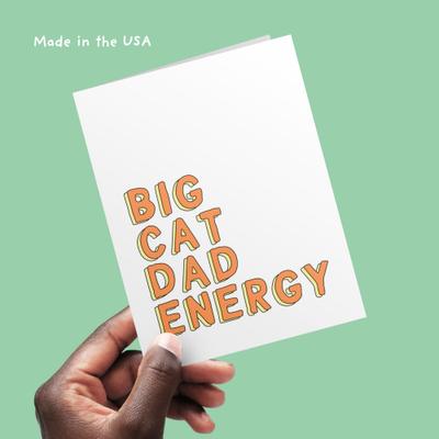 Show full view: Sweet Paws x Five Dot Post Big Cat Dad Energy Greeting Card slide 8 of 10