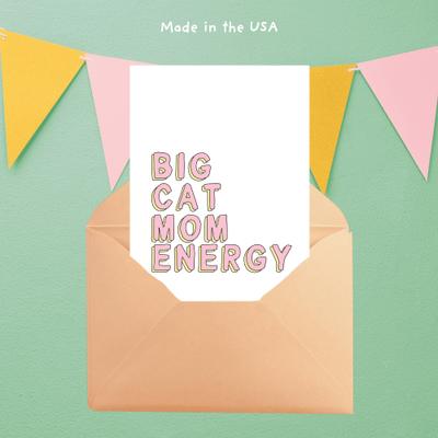 Show full view: Sweet Paws x Five Dot Post Big Cat Mom Energy Greeting Card slide 8 of 10