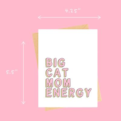 Show full view: Sweet Paws x Five Dot Post Big Cat Mom Energy Greeting Card slide 5 of 10