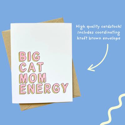 Show full view: Sweet Paws x Five Dot Post Big Cat Mom Energy Greeting Card slide 6 of 10