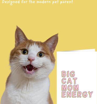 Show full view: Sweet Paws x Five Dot Post Big Cat Mom Energy Greeting Card slide 2 of 10