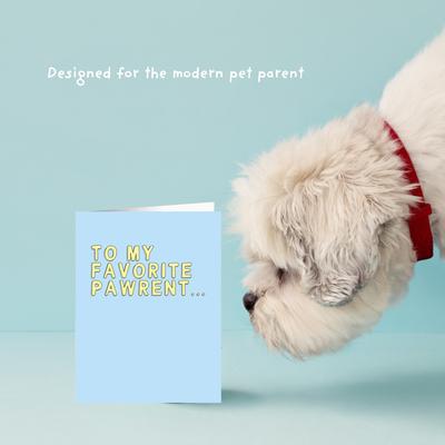 Show full view: Sweet Paws x Five Dot Post To My Favorite Pawrent Greeting Card for Dog & Cat Parents slide 4 of 10