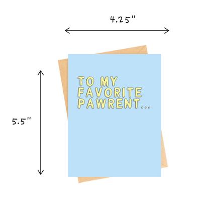 Show full view: Sweet Paws x Five Dot Post To My Favorite Pawrent Greeting Card for Dog & Cat Parents slide 9 of 10