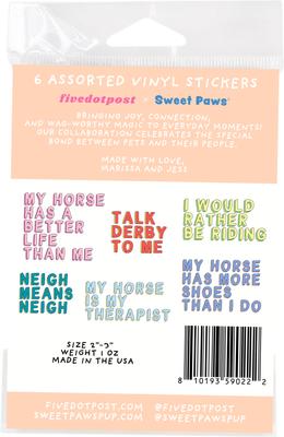 Show full view: Sweet Paws x Five Dot Post Saddle Up Horse Sticker Pack, 6 count slide 8 of 10