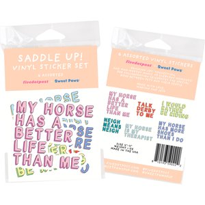 Sweet Paws x Five Dot Post Saddle Up Horse Sticker Pack, 6 count